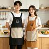 Unisex Waterproof Oil-Proof Cross-Back Towel Apron, Detachable and Easy-Clean, Perfect for Kitchen and Catering.