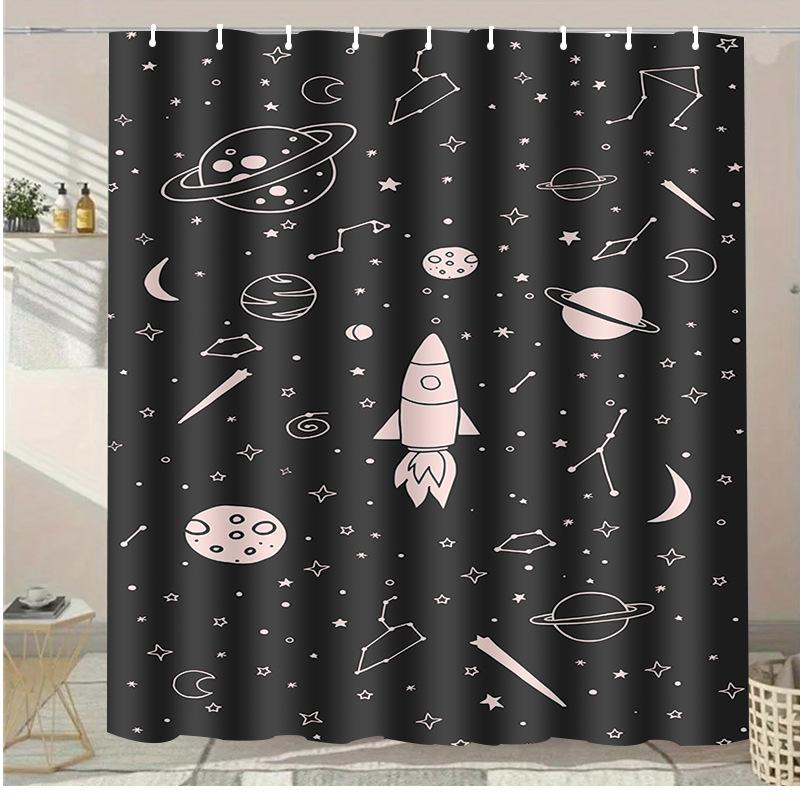 Flowers fruits washable Dirt-Resistant Shower Curtain Shower Head waterproof Polyester Bath Curtain For Home Decor Accessories