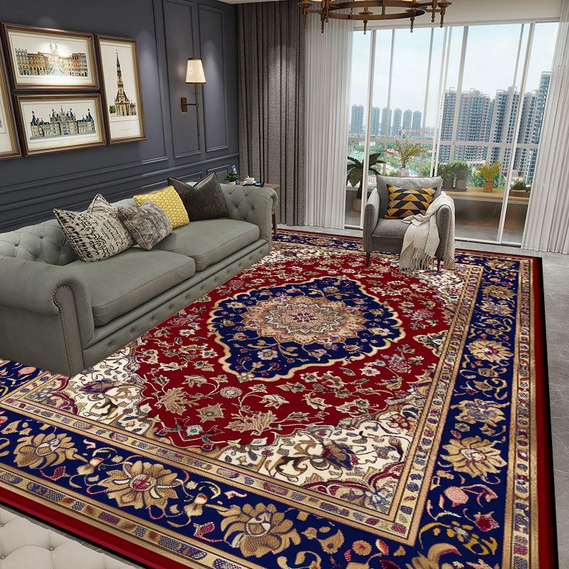 

Ethnic Style Bedroom Carpet Vintage Persian Carpet Living Room High-end Luxury Rug Large Area Non-slip Washable Porch Floor Mat 200X250CM