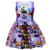 European And American Christmas Halloween Cute Princess Dress Bow 3D Digital Printing Girls Dress