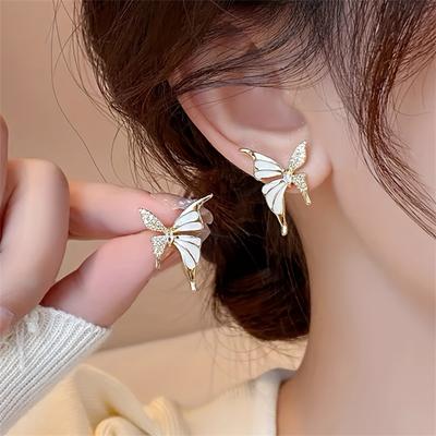 Boucles d'oreilles papillon tendance pour femmes et filles, bijoux cadeaux en gros