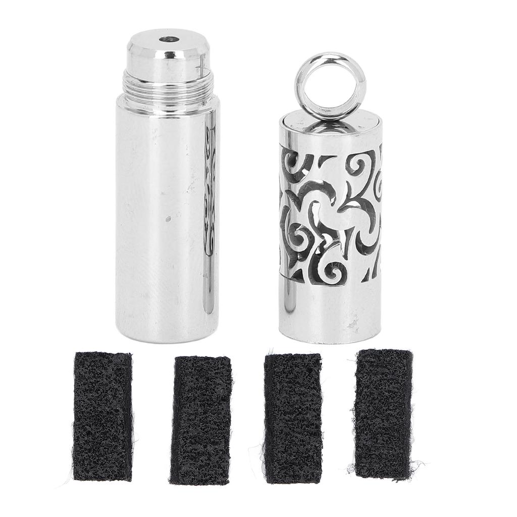 Essential Oil Diffuser Pendant Stainless Steel Hollow Cylinder Aromatherapy Container