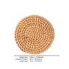 1Pc Vine Woven Mat, Heat-resistant Cup Mat, Pot Mat, Heat Insulation Mat, Kitchen Wooden Storage Tea Set Accessories, Cup Mat