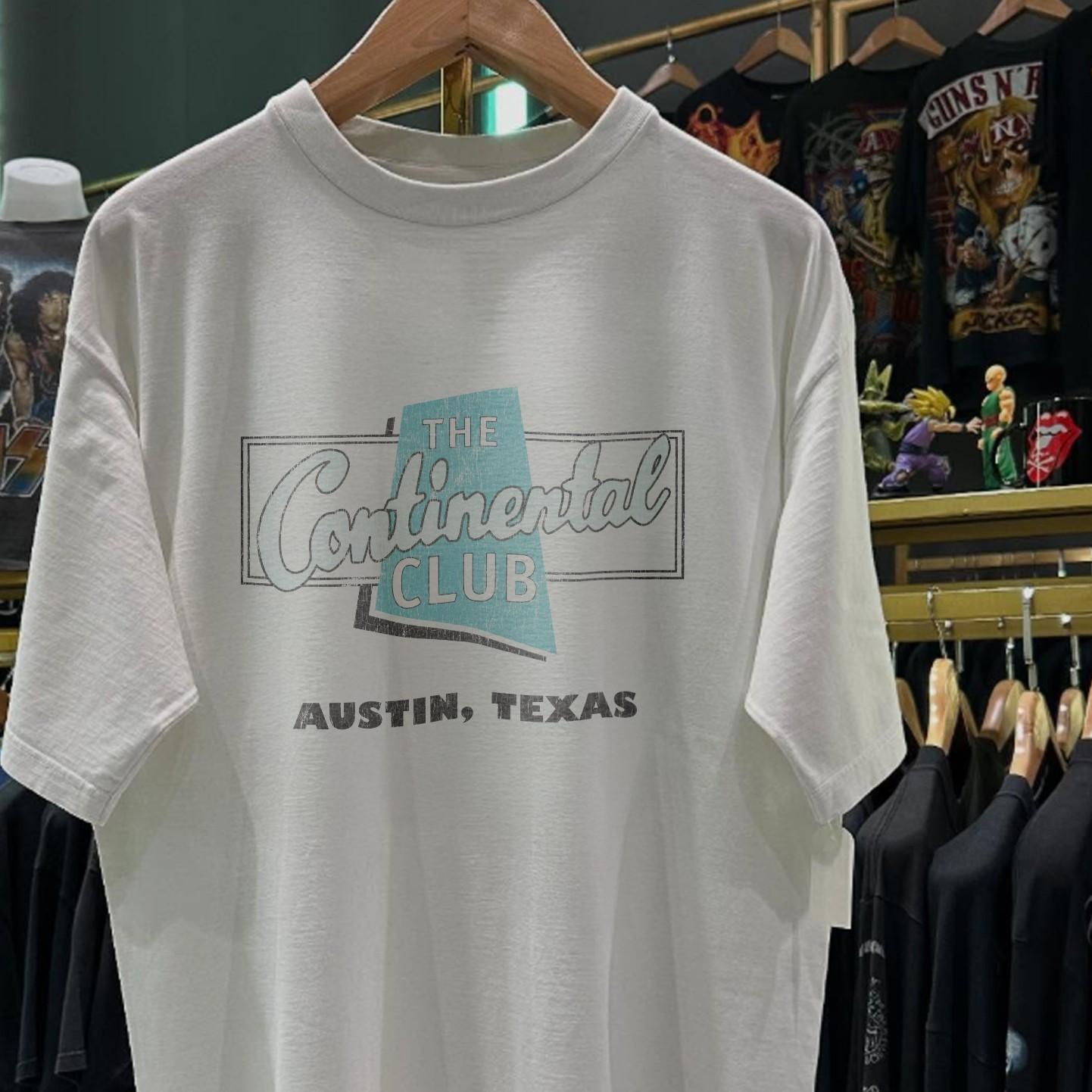 The Continental Club Austin Texas - Promo T-Shirt White XXL 2XL