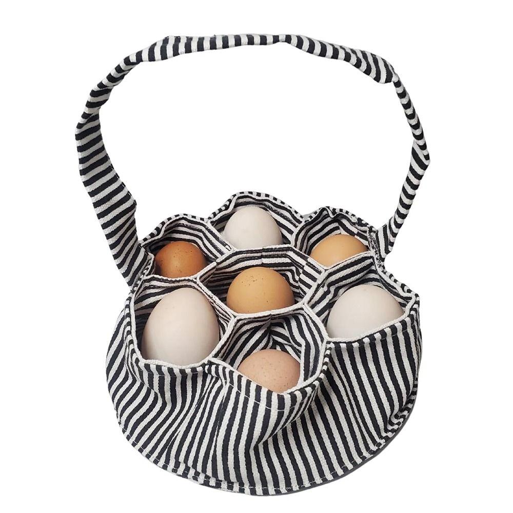 Soft Eggs Gathering Bags Portable Canvas Egg Holder Quality Material Easter Egg Collector  Kitchen