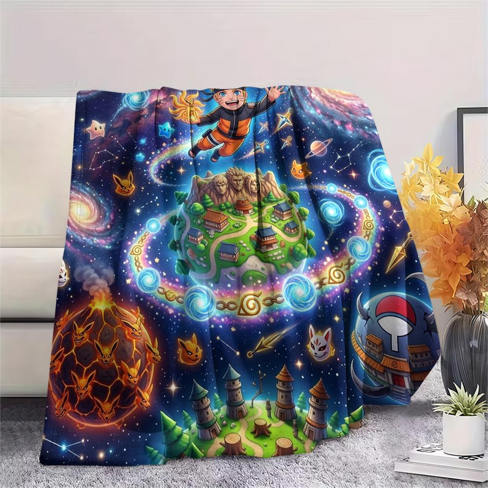 Naruto Print Flannel Blanket, Ultra Soft High Quality All Seasons Warm Throw, Home Decor Cozy Blanket, Perfect Christmas Gift