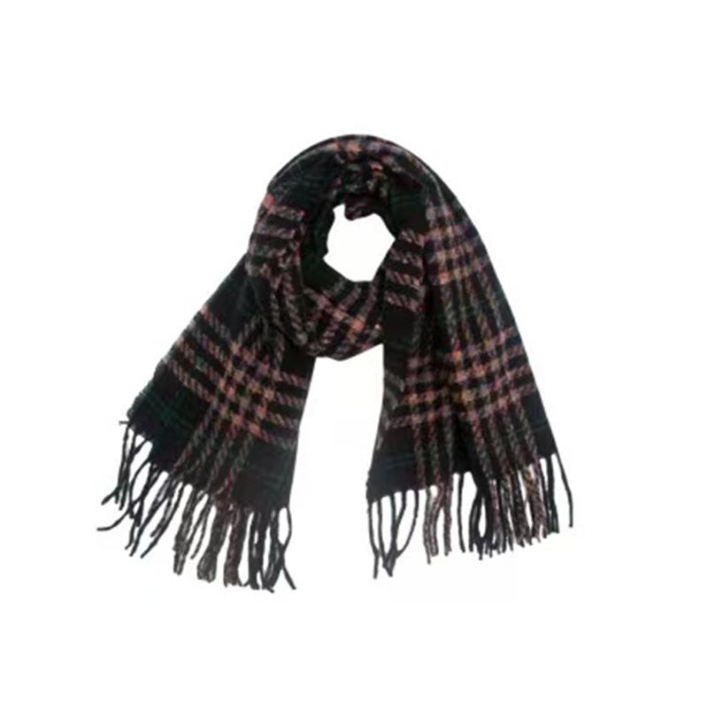 New Autumn and Winter High-end New Widened and Thickened Plaid Imitation Cashmere Scarf, Scarf, Warm Shawl