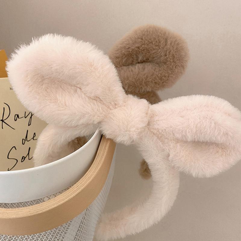 New Winter Plush Rabbit Ears Hair Bands Hoop For Women Elastic Hair Hoop Headband Girls Hair Accessories Headwear