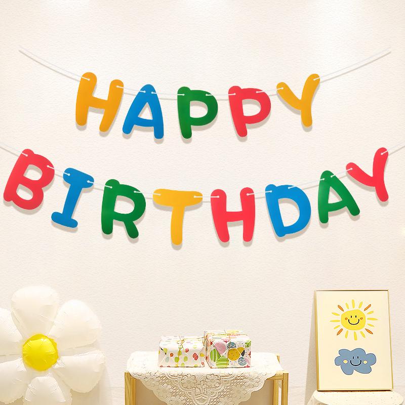 Banner zum ersten Geburtstag des Babys: Kinderwimpelkette für die Kindergarten-Dekoration