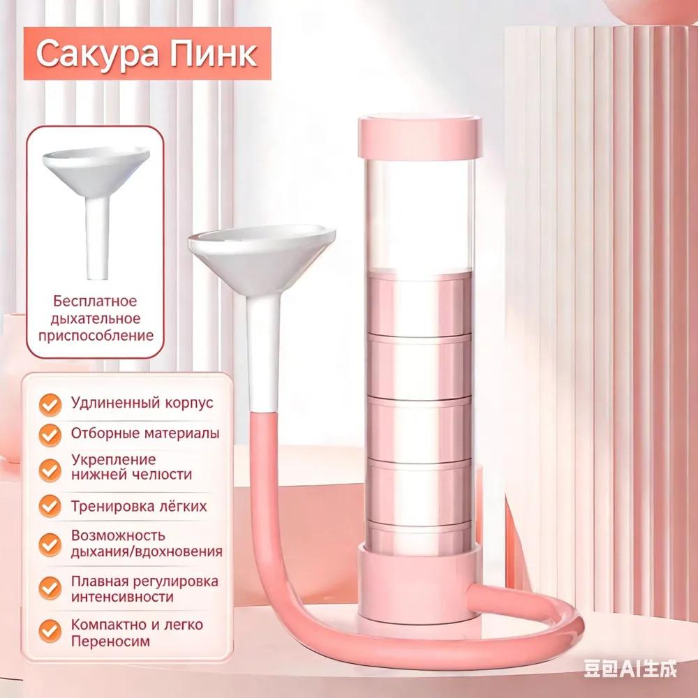 Высококачественная акриловая дышащая гантель для диафрагмального дыхания и тренировки емкости легких. One size розовый