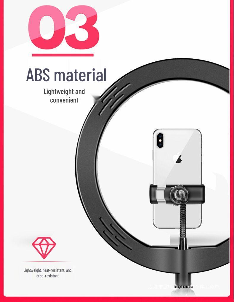 Live Streaming Phone Stand with HD Fill Light and Multifunctional Tripod