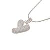ZHUKOU Silver color Bubble initial letters necklaces 26 letters pendants necklaces for women Brass CZ Jewelry VL34