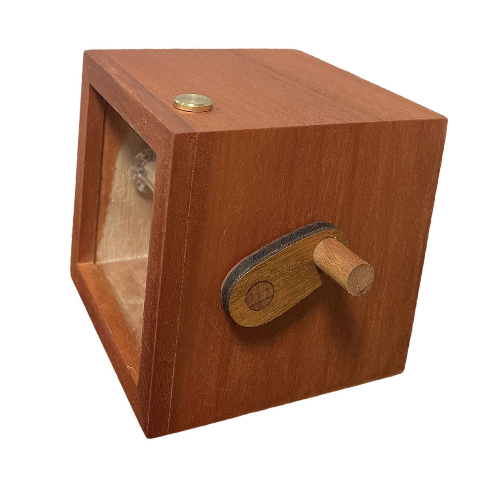 

Photo Photo Animation Machine Rustic DIY Image Hand Crank for Party Couples Scrapbooking Birthday Festival коричневий
