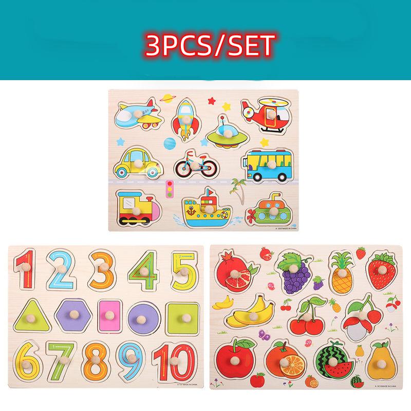 Montessori Baby Puzzle Educational Toys For Children Baby Game Puzzle Board Jigsaw Child Puzzle Wooden Puzzles For Kids 2 3 Year
