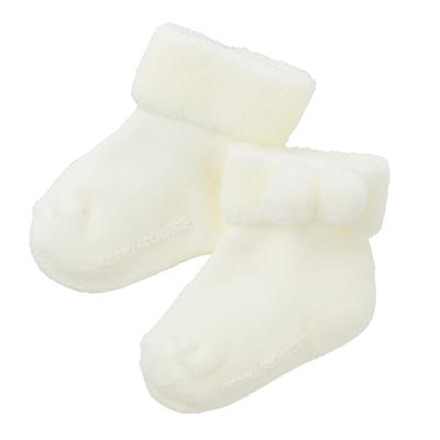 Miki House Baby Plain with Simple Made In for Boys and Perfect for Hospital Shrine and Formal Socks, Pompoms, Design, Japan, Girls, Visits, Visits,