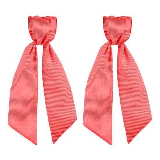 2Pcs Fall Thanksgiving Striped Wreath Belt Farmhouse Ribbon DIY Craft Monogram Outdoor Indoor Autumn Decor