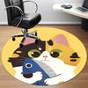 1PC Cat Fish Office Round Area Rug, Indoor Mat Suitable For Office, Under Office Chairs Bedroom Living Room Home Decor, Room DecoT1223066