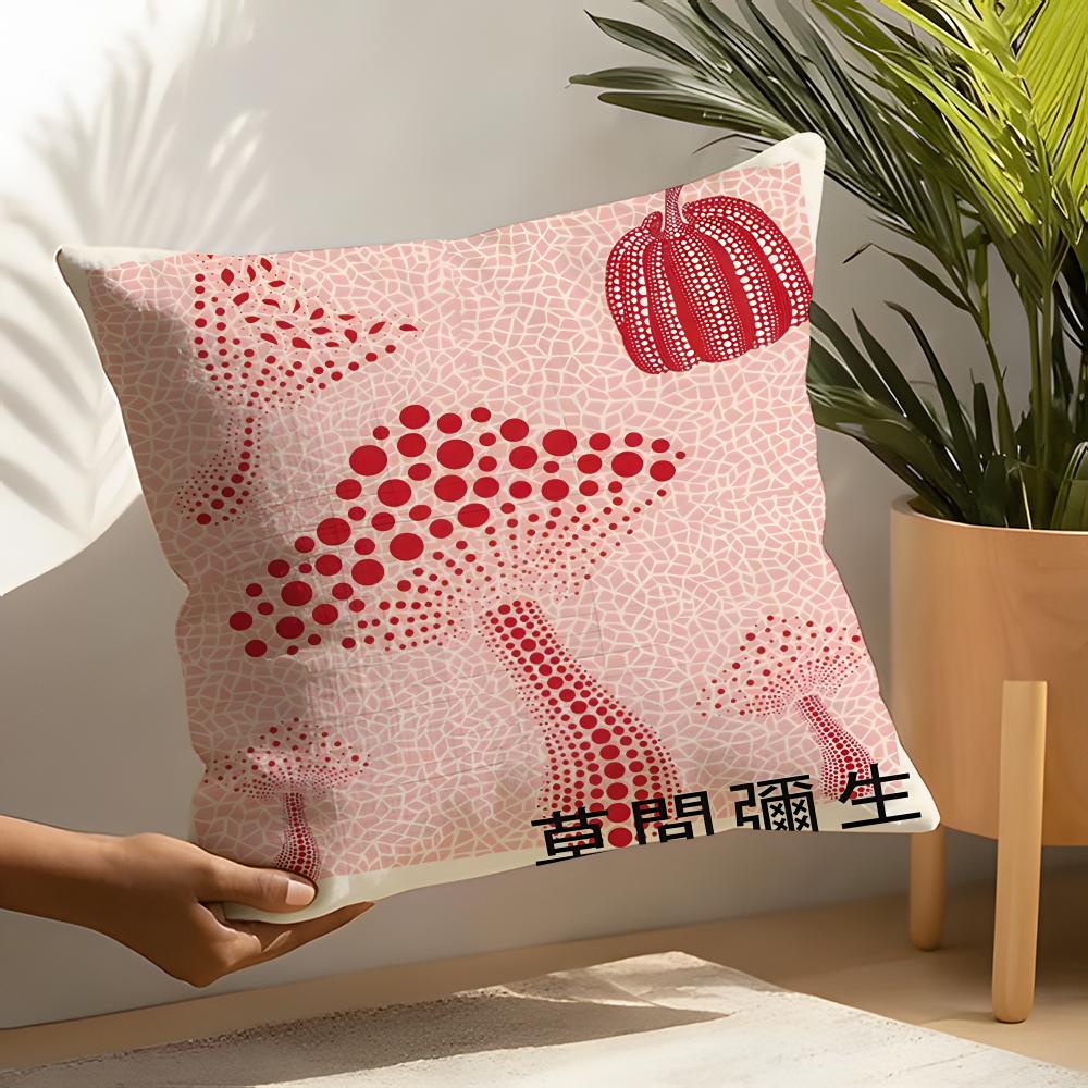 Fashion art YYayoi Kusama Pillow Case Linen Cushion Covers For Decorative Sofa Home Pillows Case Car Chair Pillows Cases