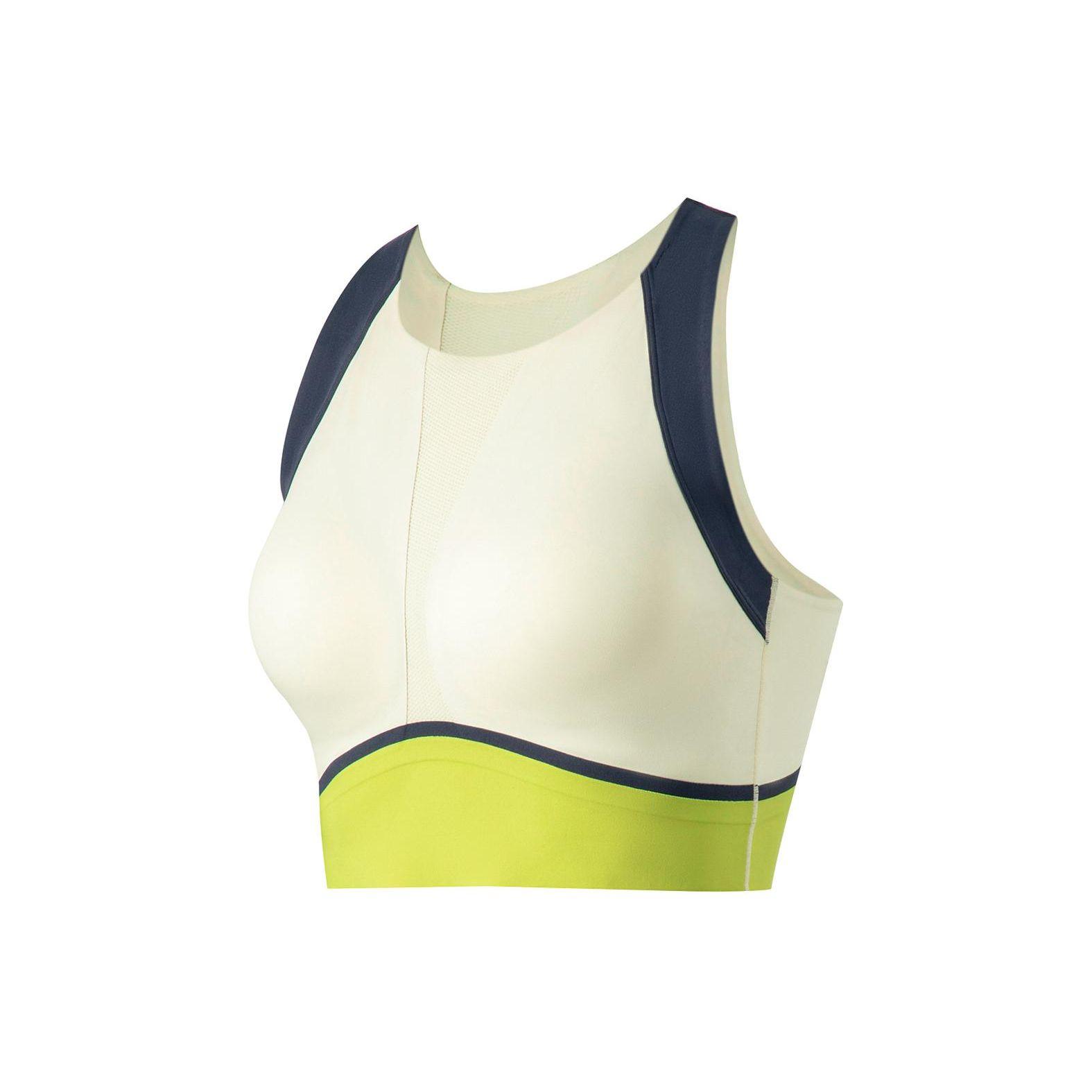 

Li Ning Серия Fitness Цветной блок Низкая поддержка Эластичный Вязаный Спортивный Бюстгальтер для Йоги Женское нижнее белье Желатиновый-Желтый Темно-Темно-Синий Яблочно-Зеленый AUBU012-1 XL