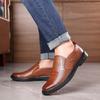 Leather shoes men's summer casual cowhide soft-soled suit shoes hollow breathable men's foot shoes 2025