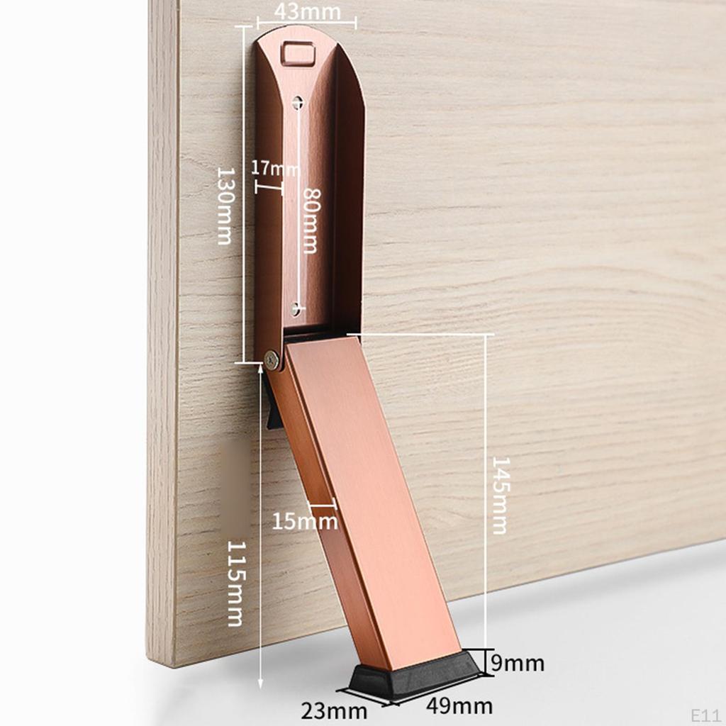 Anti-Door Stopper, Keep Open, Stainless Steel, Non-Slip Base, for Home, Indoor, Apartment, Garage