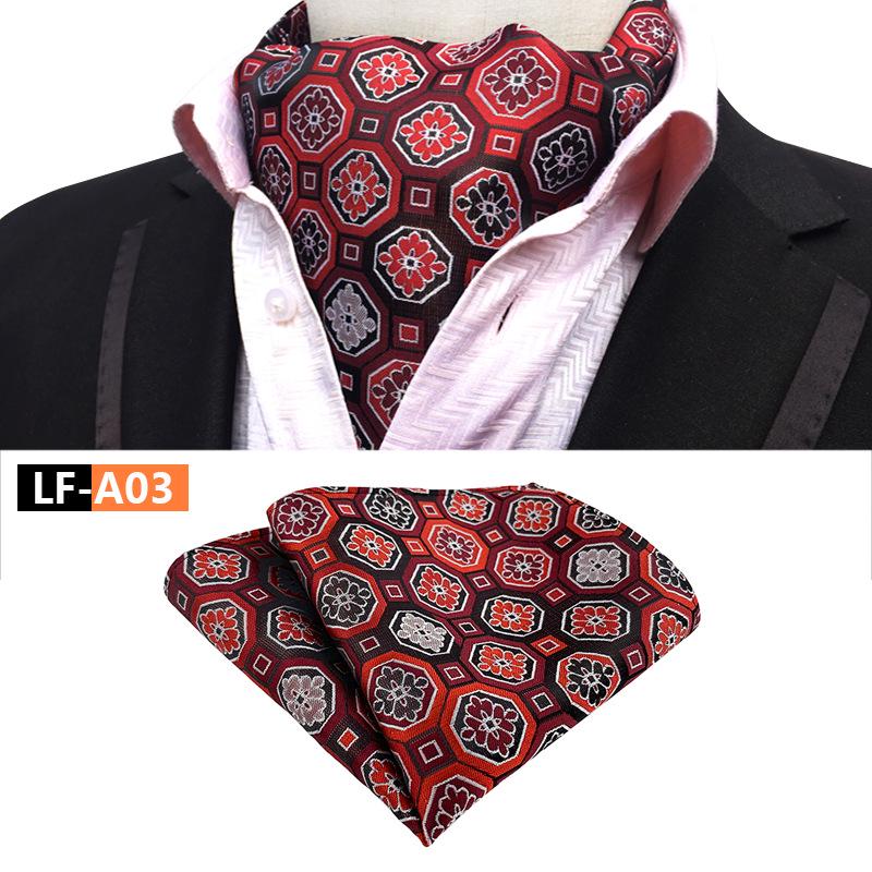 Men's Polyester Retro Tie, Scarf, and Pocket Square Set