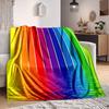 1pc Rainbow Waterfall Lightweight Flannel Blanket, Comfortable and Warm Blanket, for Office and Camping Sofa Bed, Livingroom137