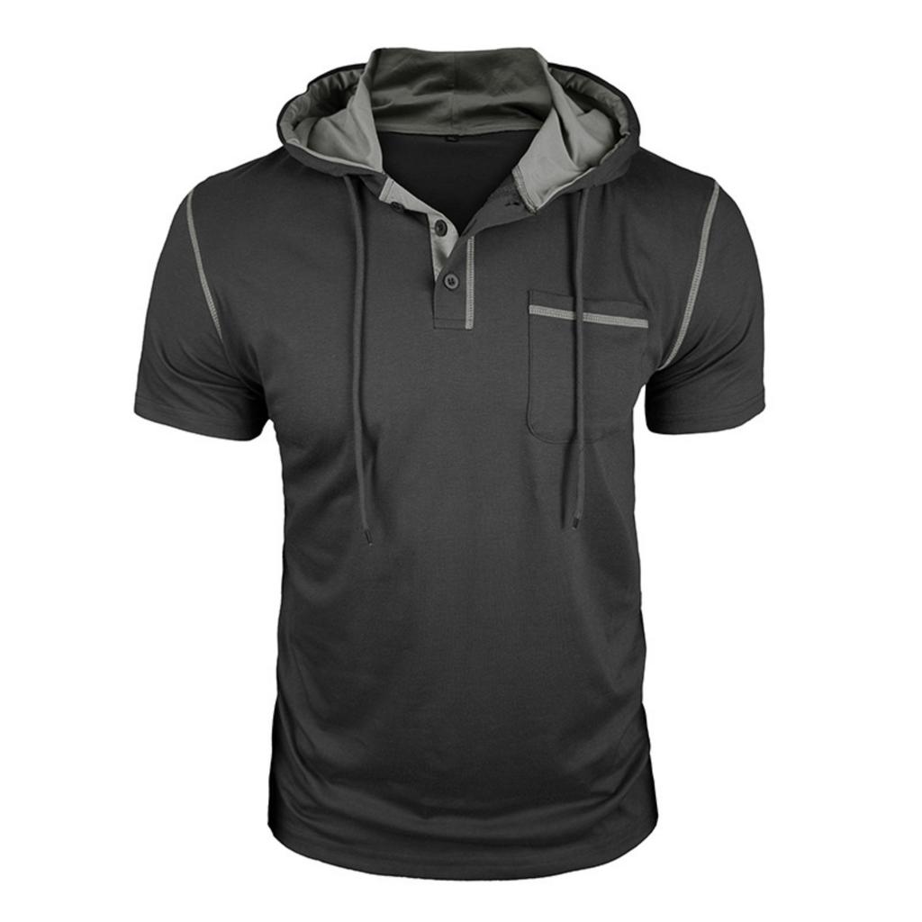 Men's Short-sleeved T-shirt With Hood And - Jacket - Summer Outdoor Top