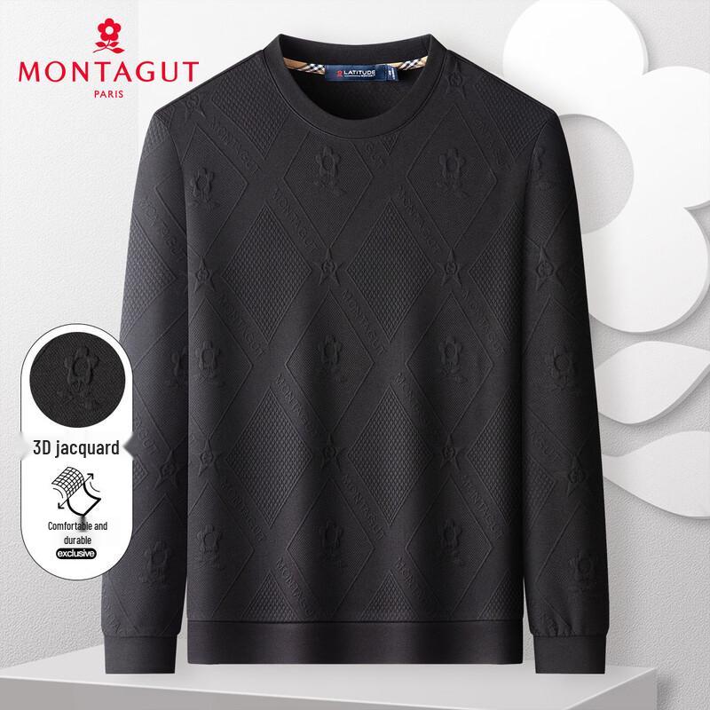 

Мужской свитшот с длинным рукавом, жаккардовый с 3D-тиснением MONTAGUT 3XL