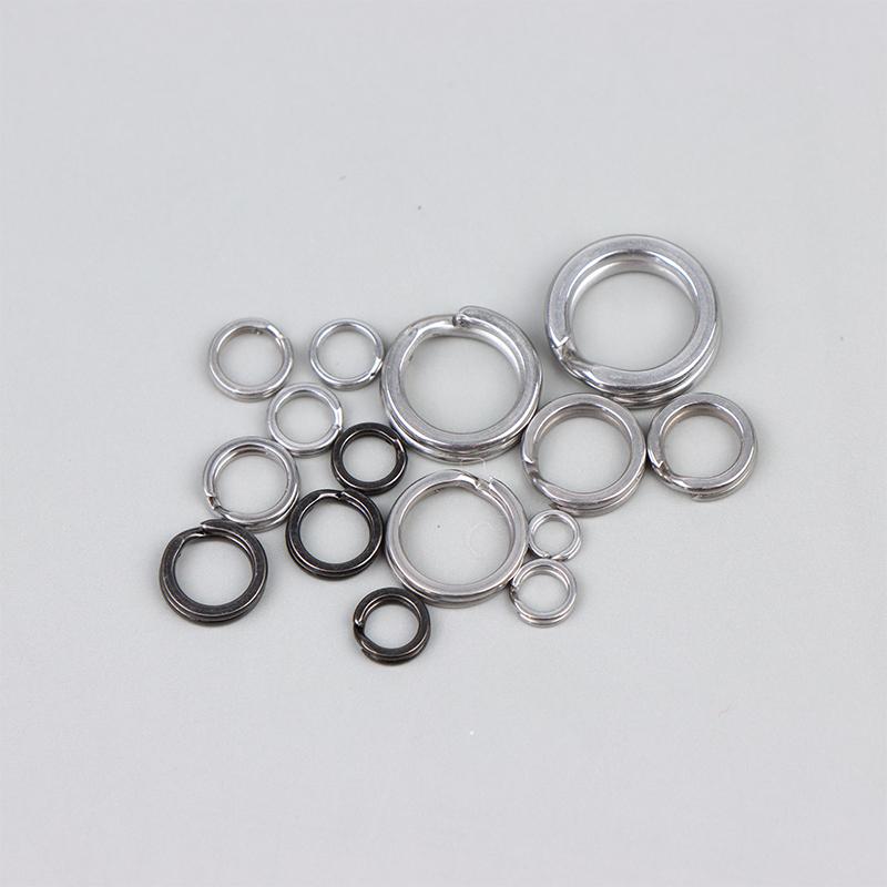 100Pcs Fishing Split Rings Stainless Steel 3.5-12Mm High Quality Strengthen Double Circle Round Snap Pesca Accessories