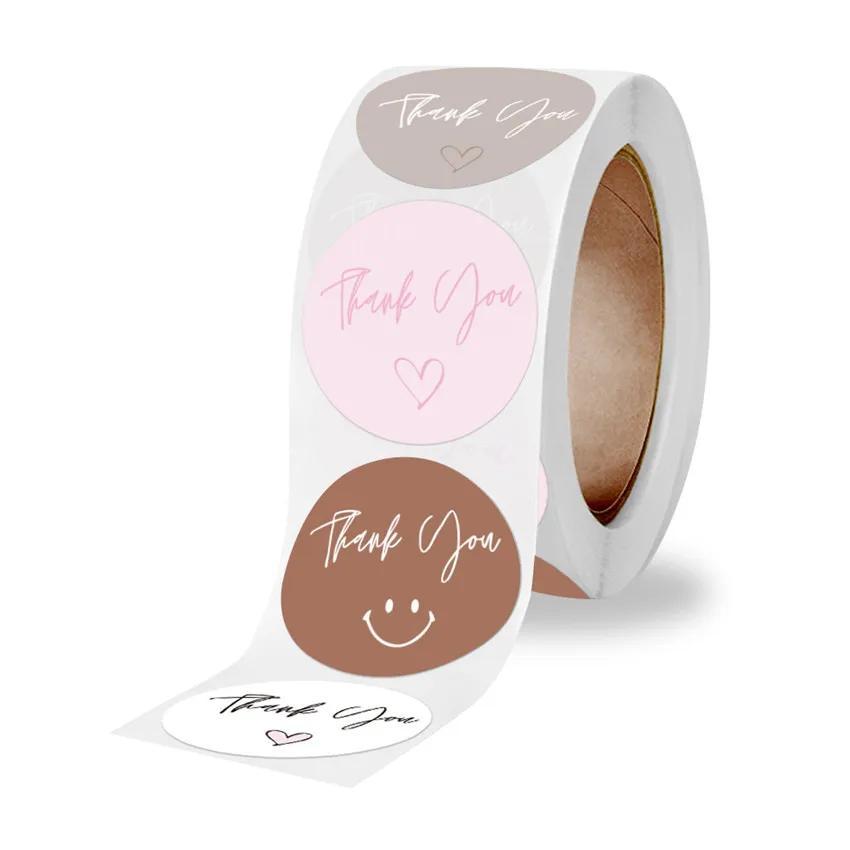 Thank You Stickers Waterproof Labels Packaging Label Business Stickers Sealing Tape Cute Stickers Aesthetic Stickers
