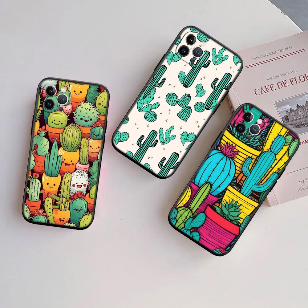 RA33 Watercolour Cacti Succulent Shell Phone Case for Xiaomi Poco C40 C50 C51 C55 C65 C71 C75 F3 F5 F6 F7 M2 M3 Pro Ultra