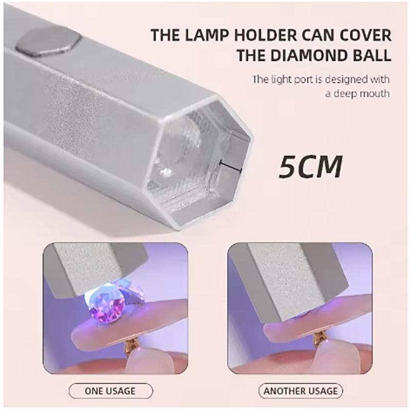 Mini timing display portable handheld mini nail lamp family quick-drying flashlight pen rechargeable nail dryer UV LED nail pen