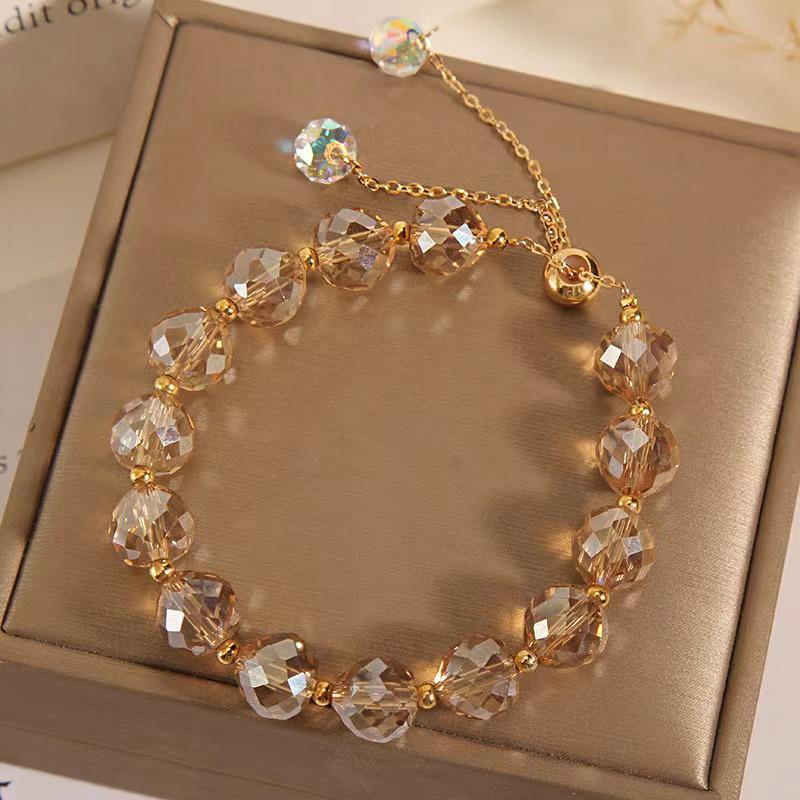 Women's Temperament Crystal Bracelet: Simple, Niche Design for Influencers & Best Friends