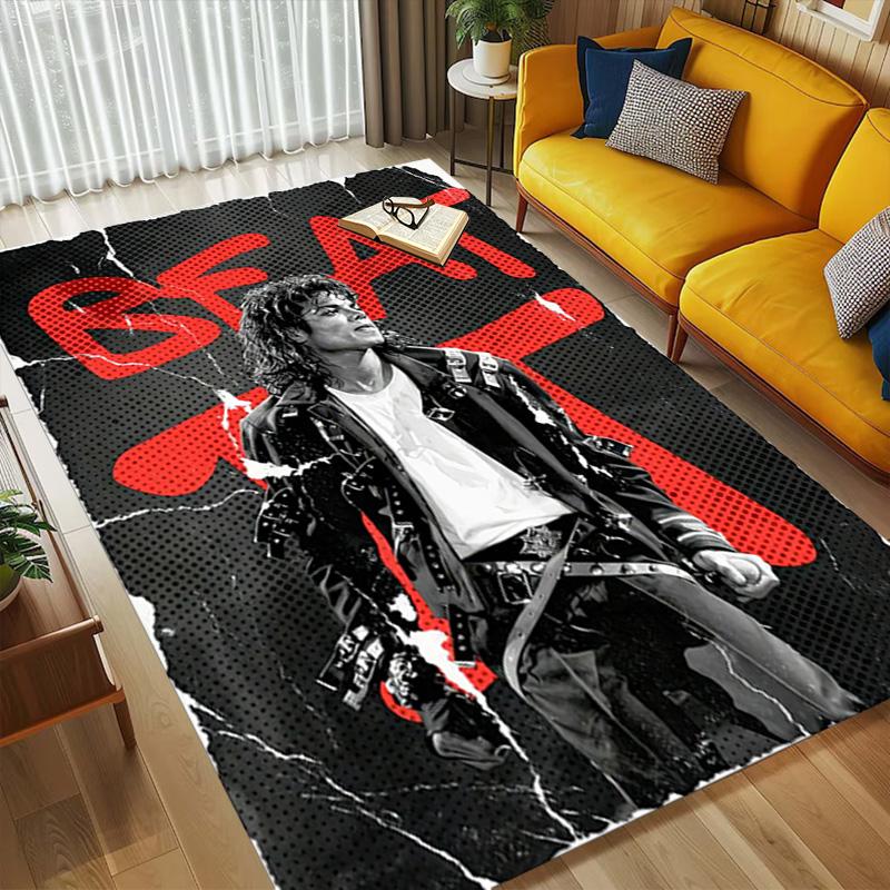 Michael Jackson Living Room Nonslip Area Rug Soft Carpet For Bedroom Gameoom Playroom Sofa Office Home Decor Doormat