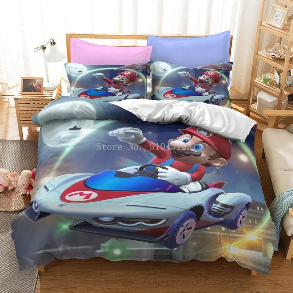 Super Mario Duvet Cover Set Comfortable and Warm Bedding Set for Decorating Your Bedroom and Enhancing Home Life for Teens Gifts