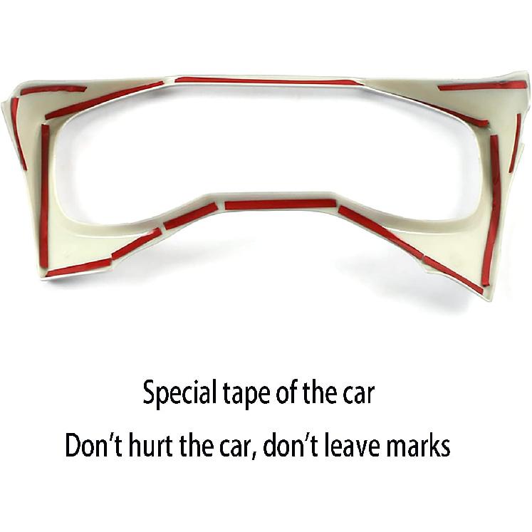 Car Accessories Fit for Toyota RAV4 (XA50) 2019 2020 2021 2022 2023 2024 2025 Inner Dashboard Console Display Decorative Cover Trim (Glossy Chrome