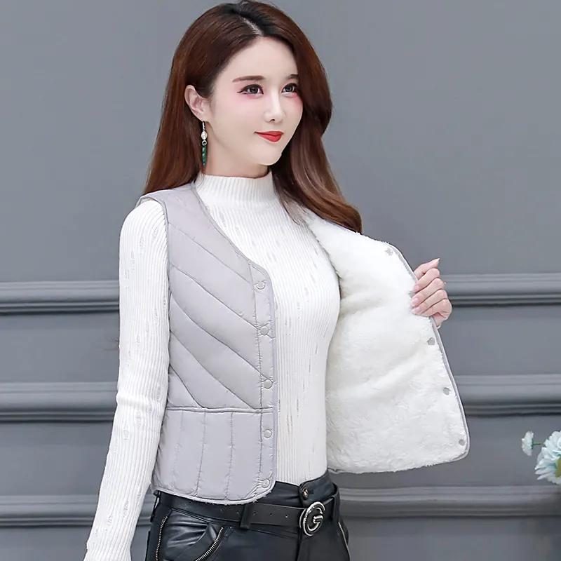 

Женский короткий осенне-зимний жилет с мягкой подкладкой, теплая тонкая майка XS