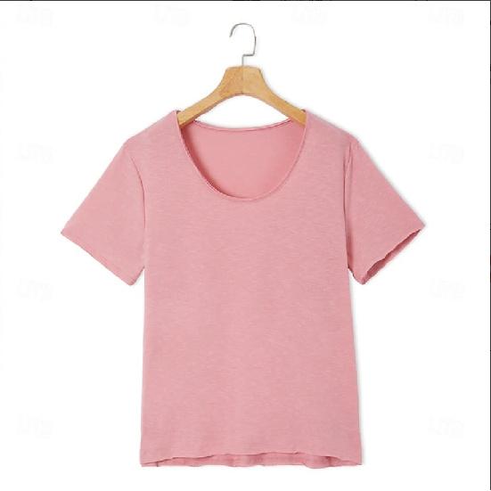 Summer Men's T-shirt V-neck Solid Color Plus Size Casual T-shirt Short Sleeve Men's Clothing