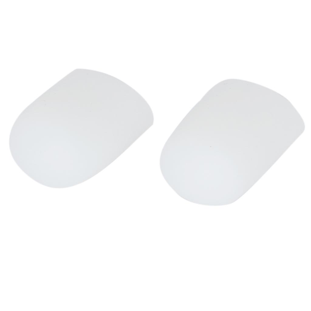Pair Of Silicone Gel Reusable Washable Toe Caps Pain Reliever FIT FOR Adult Big White