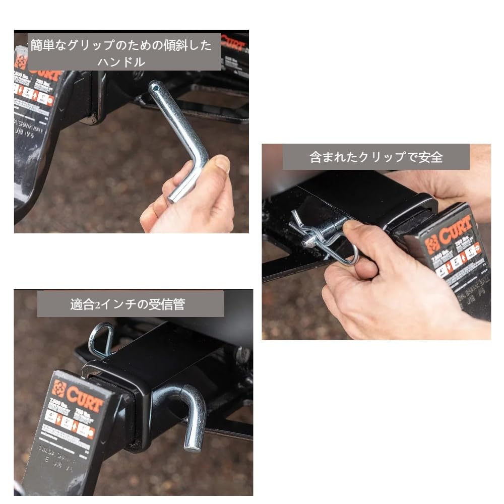 Hitch Lock Pin 1.5cm with Vinyl Grip Compatible with 2/2.5