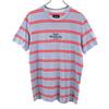 Border Pattern Short Sleeve T-shirt M Blue Men's Used