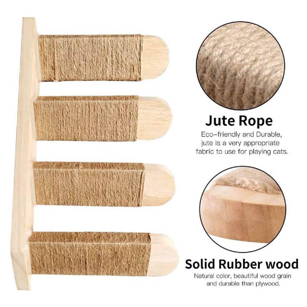 Wooden Cat Ladder Wall-mounted Multi-layer Board Wooden Frame Staircase Wall-mounted Cat Hammock