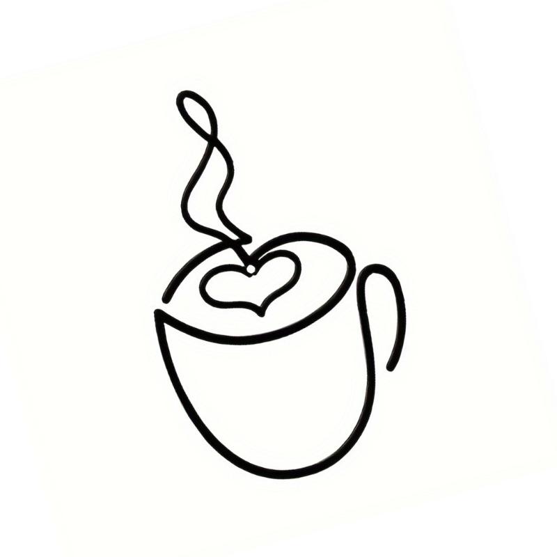 652F Kovový kávový nápis Nástěnné dekorace pro domácnost Kuchyň Kavárnu Restauraci Kávový koutek Dárek pro milovníka kávy Narozeniny Vánoce