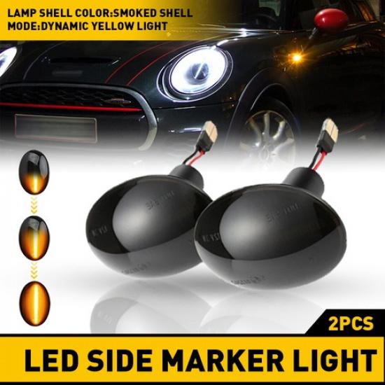 For Cooper R57 MINI 2009-2015 Convertible Amber/Red LED Side Marker Fender Light