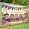 Customizable School Opening Backdrop, Kids Classroom Party Photo Booth