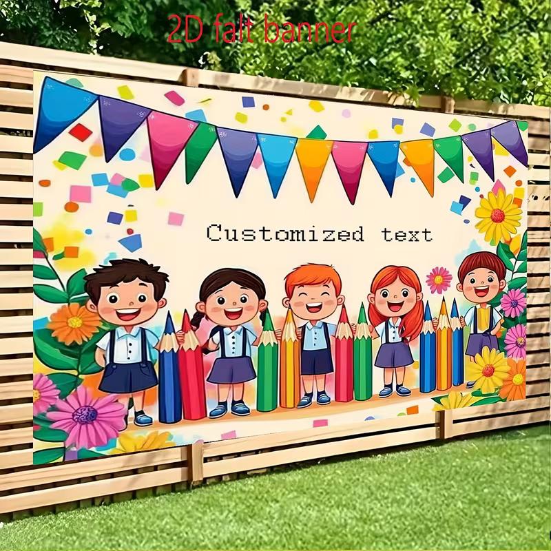 

Customizable School Opening Backdrop, Kids Classroom Party Photo Booth 47.2x31.5inch/120*80cm