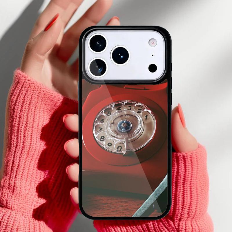 Retro rotary dial telephone Phone Case for iPhone 17 Air 16e 15 14 13 Pro Max Back Cover for 12 11 Pro Coque