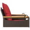 Brown Hanging Swing Chair with Cushions 63 x 62 x 40 cm Poly Rattan