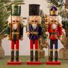 Figures Puppet Christmas Nutcrackers Christmas Wooden Nutcracker Soldier 38cm